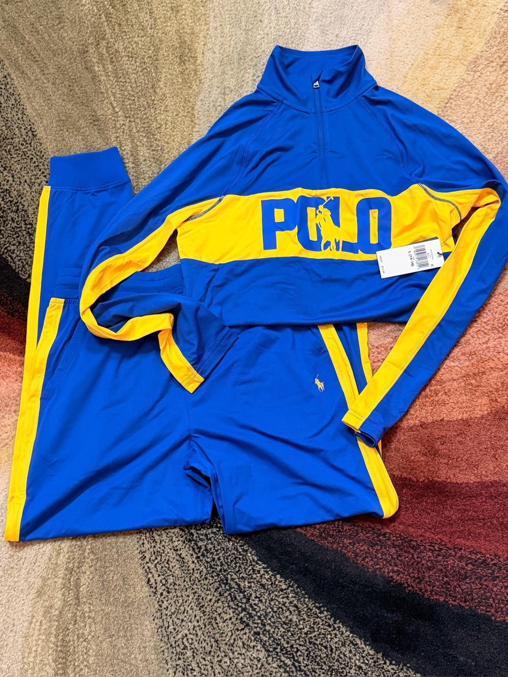 Polo Ralph Lauren Blue and Yellow Track Set